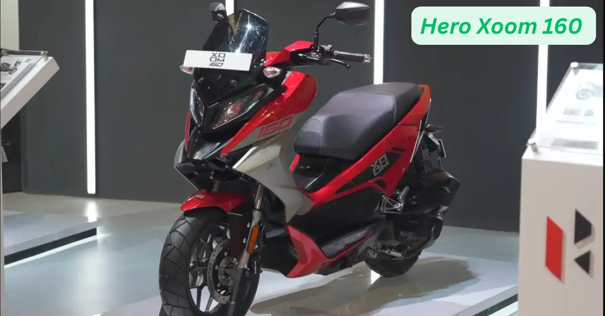 Hero Xoom 160 scooter front view with LED headlamps and alloy wheels