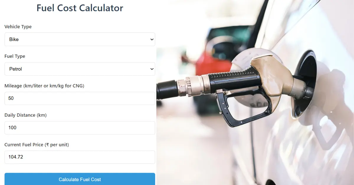 Fuel cost calculator for Indian vehicles